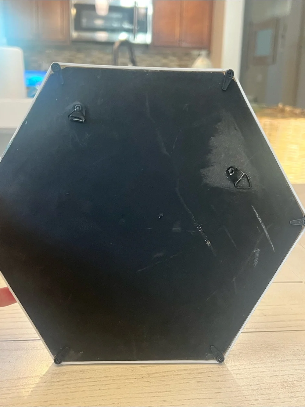 Hexagonal Mirror Handmade Resin Beach Ocean Art
